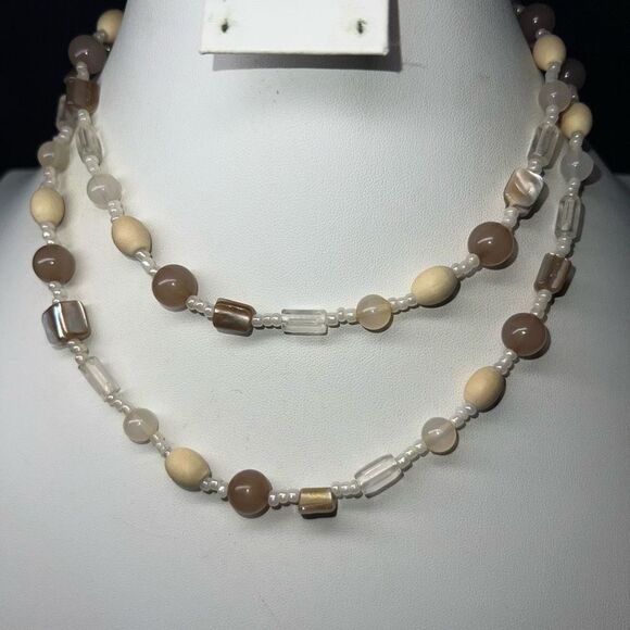 Vintage Bead and Abalone Necklace - Picture 1 of 6